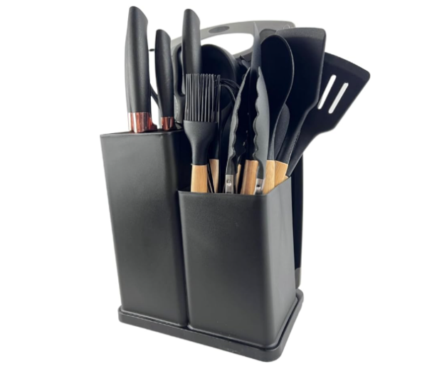 Kit de Colheres de Silicone – 19 Peças para Cozinha Completa