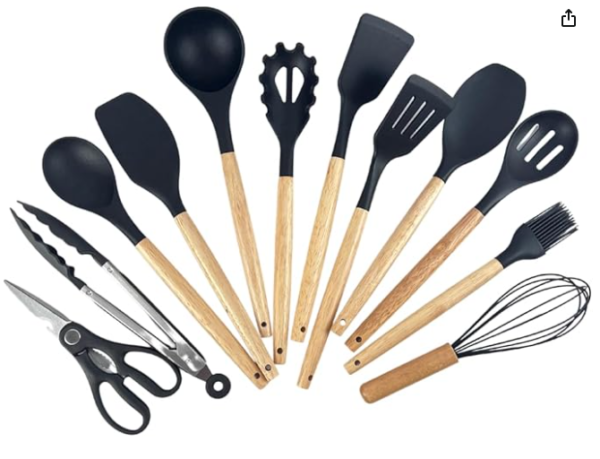 Kit de Colheres de Silicone – 19 Peças para Cozinha Completa - Imagem 4