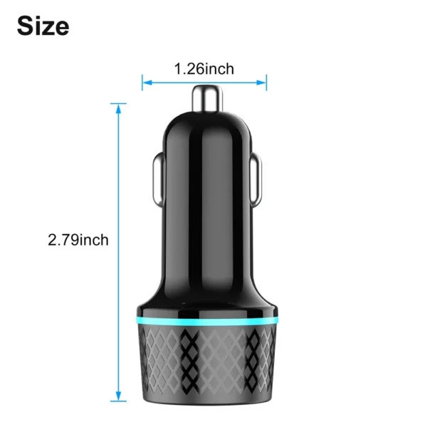 Carregador USB C Portátil De Duas Portas De Carro PD20W Carregamento Rápido Tipo Telefone Adaptador - Imagem 5