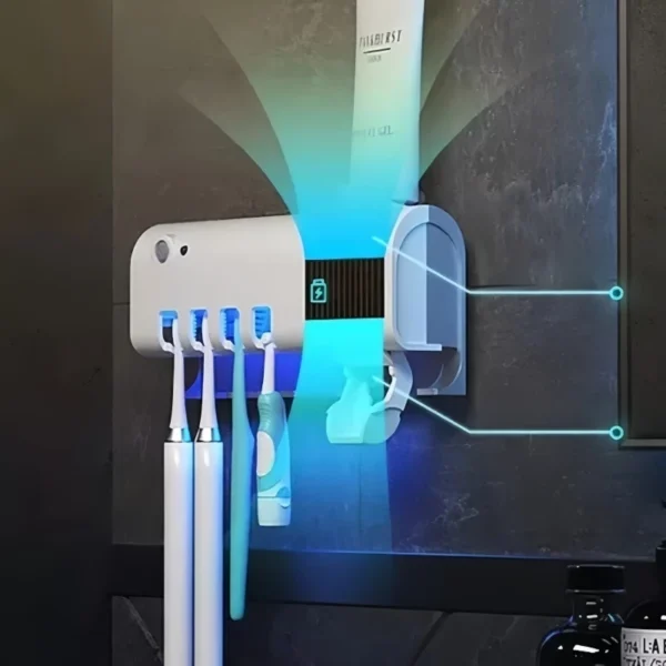 Dispenser Aplicador De Pasta de Dente E Suporte De Escova - Imagem 6