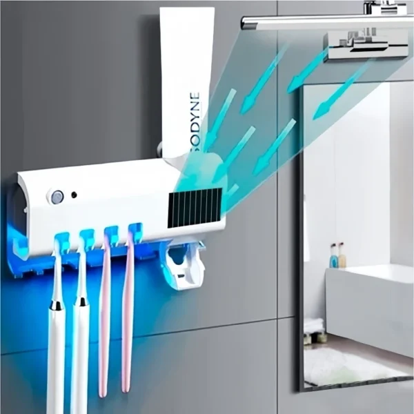 Dispenser Aplicador De Pasta de Dente E Suporte De Escova - Imagem 4