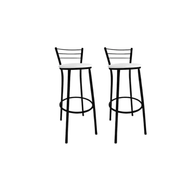 Banquetas Alta Bistrô Bancos Bancada Cozinha Americana Bar Balcão Kit 2 - Imagem 7