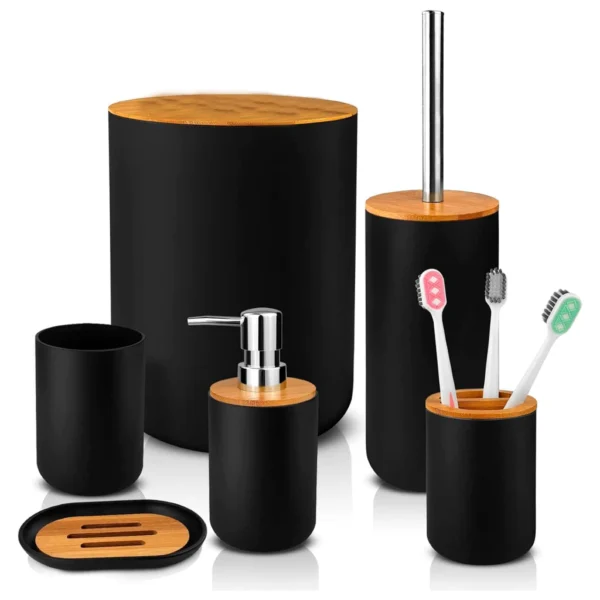 Kit Banheiro Lavabo Conjunto Acessórios - Imagem 2
