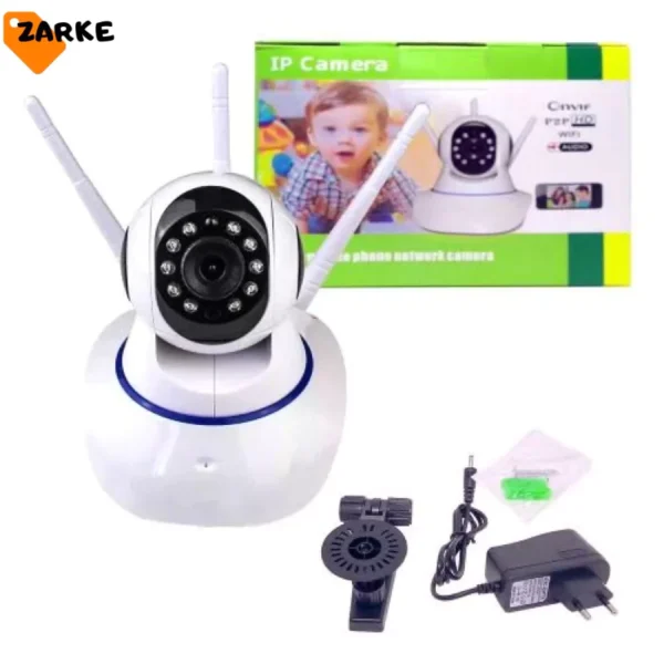 Câmera segurança wifi iP robô 3 antenas yoosee visão noturna full HD 360º