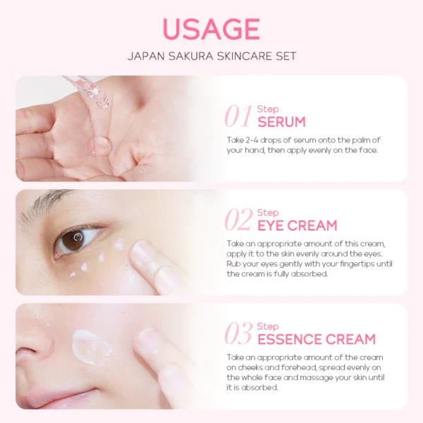 LAIKOU Sakura Skin Care Soro Facial Clarear Manchas - Imagem 4