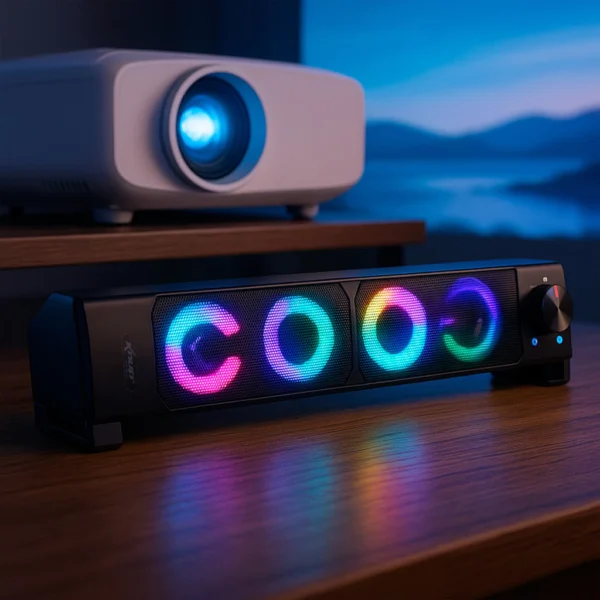 Caixa De Som Subwoofer Soundbar Portátil Para Computador Notebook Pc Gamer Celular Usb P2 - Imagem 5