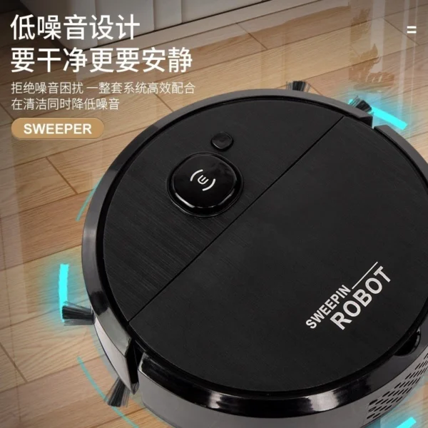 Robô Varredora/Aspirador De Pó Automática 3 Em 1 Limpeza Doméstica Robótico Inteligente E Silencioso - Imagem 4
