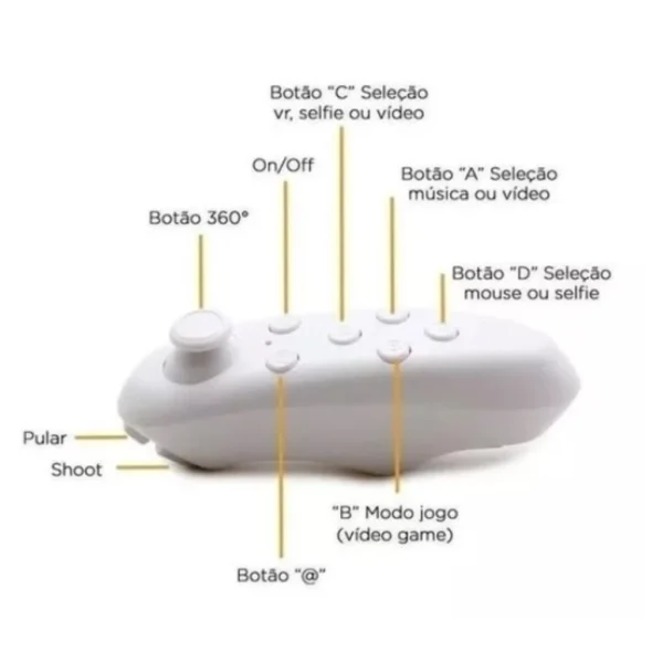 Óculos Vr Box 2.0 Realidade Virtual + Controle Cardboard 3d Bluetooth - Imagem 7