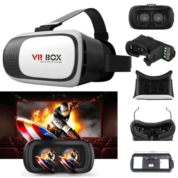 Óculos Vr Box 2.0 Realidade Virtual + Controle Cardboard 3d Bluetooth