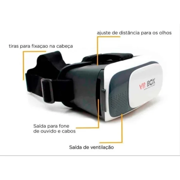 Óculos Vr Box 2.0 Realidade Virtual + Controle Cardboard 3d Bluetooth - Imagem 3