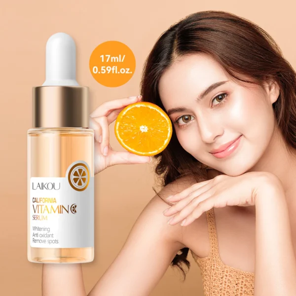 LAIKOU Soro Facial Vitamina C VC Clareador Anti-Aging Freckle Dark Spot Hidratante 17ml